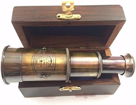 Victorian Brass Nautical Telescope Decorative Box
