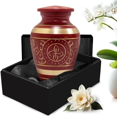 Small Urns for Human Ashes Keepsake - Red Color