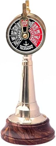 Royal Mini Nautical Brass Telegraph Vintage Decorative Telescope Collectible Wooden Model