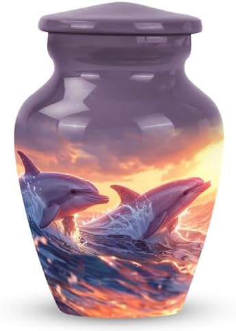 Dolphin Urn for Human Ashes - 3 Inch Cremation Keepsake for Women
