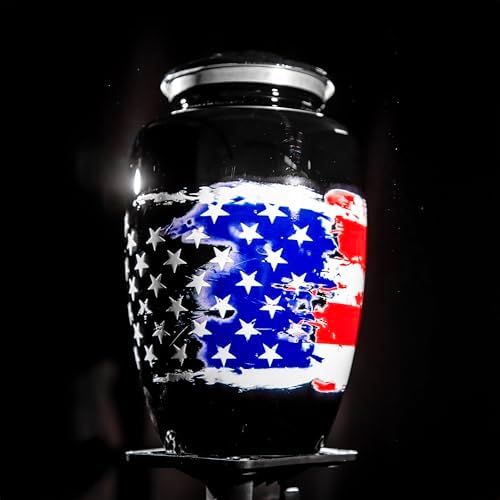 Military Urn for Human Ashes - American Flag Cremation Urn Made in USA
