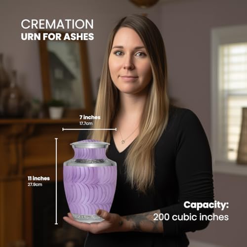 Lavender Purple Cremation Urn - Handcrafted for Adults