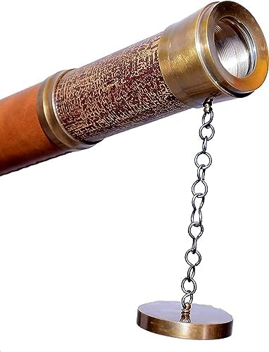 Vintage Handmade Brass Telescope Decor