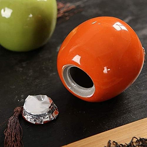 Small Apple Shape Ceramic Sealed Urn for Pet Ashes Red