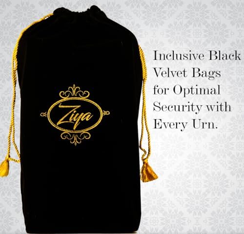 Ziya Cardinal Wooden Urn for Human Ashes Large Adult Cremation Urn with Satin Bag