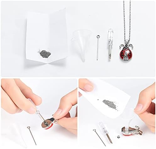 Ladybug Urn Necklace for Ashes Memorial Jewelry