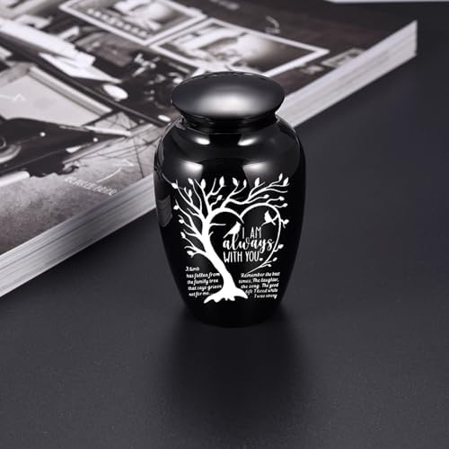 Small Purple Urns for Human Ashes Tree of Life Memorial Keepsake