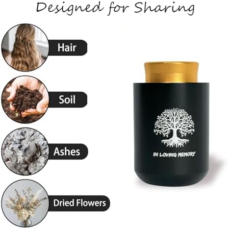 Mini Urn for Ashes Brown Aluminum Tree of Life