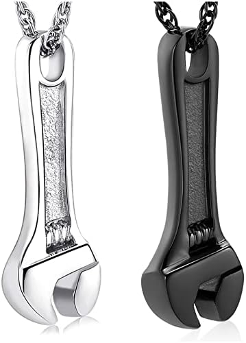 Wrench Urn Necklace for Ashes Stainless Steel