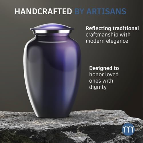 Modern Memorials Purple Cremation Urn - 200 Cubic Inches