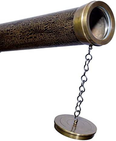 Maritime Wooden Tripod Vintage Anchor Master Telescope