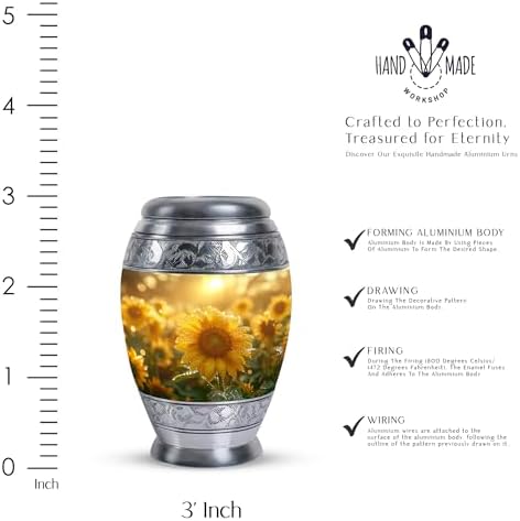 Golden Sunshine Dew 3 Inch Mini Urns Pack of 4