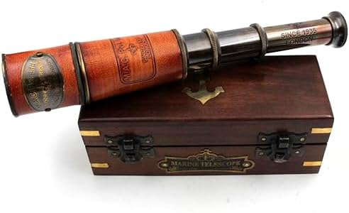 Handcrafted Brass Nautical Telescope 15X Magnification