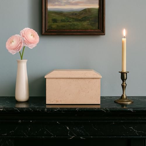 Bey-Berk Deering Moments Marble Cremation Urn for Human Ashes Adult Size