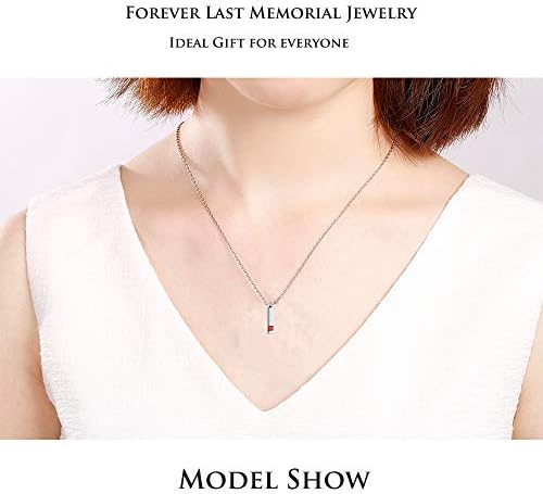 Vertical Bar Zircon Cremation Jewelry Urn Pendant for Ashes