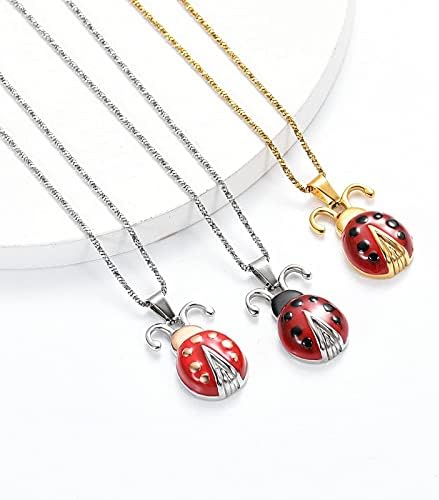 Ladybug Urn Necklace for Ashes Memorial Jewelry