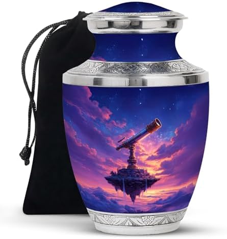 Telescope Theme Urn for Human Ashes - 10 Inch Large Adult Male