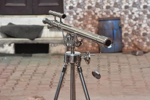 Nautical Brass Anchor Telescope with Steel Tripod Stand