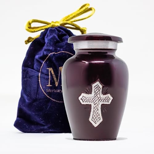 Handcrafted Cross Urn for Ashes - Small