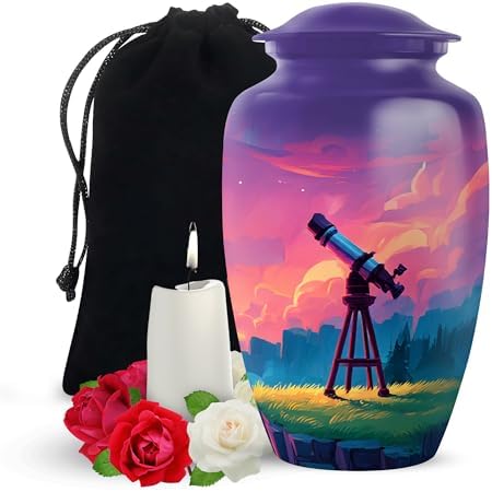 YATSKIA 10 Inch Telescope Memorial Urn for Ashes