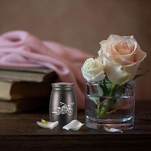 BGAFLOVE Mini Cremation Urn for Ashes 28 High Motorcycle Design