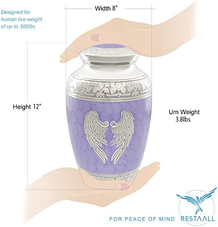 Extra Large Purple Cremation Urn for Human Ashes - 300 lbs Capacity
