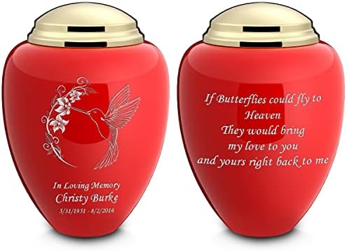 GetUrns Personalized Hummingbird Cremation Urn for Adult Ashes