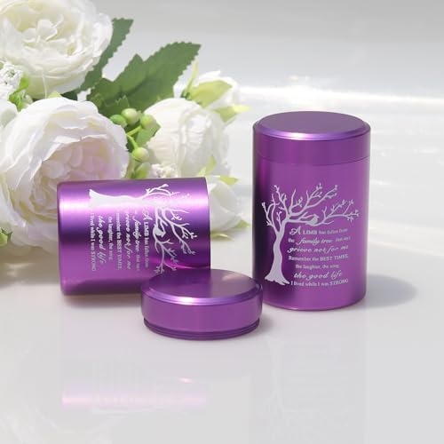 Small Urns for Ashes Set of 4 Purple 27 Inch High