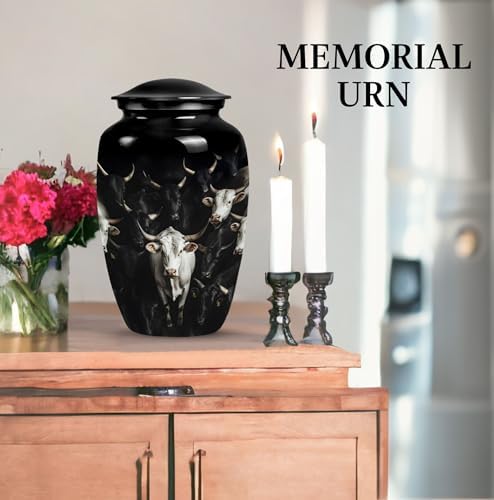 Cow Urn for Human Ashes - 10 Inch