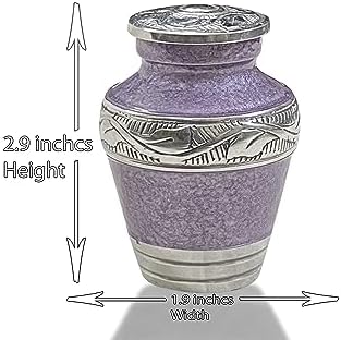 BOLD DIVINE Purple Textured Cremation Urn Velvet Bag Funnel Included