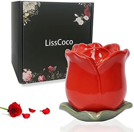 Small Rose Urn for Ashes - Ceramic Keepsake Urn