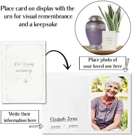Violet Urn for Ashes - Personalized Keepsake Urn for Family Members
