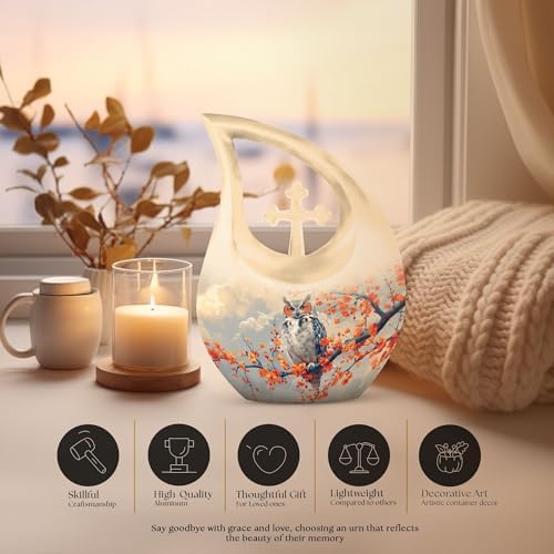 JAGLASH Owl Cremation Urns for Human Ashes Adult Men Women