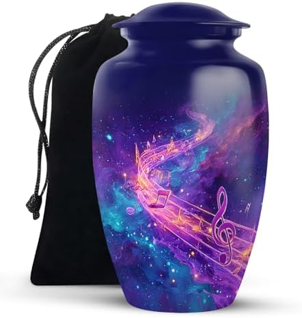 Music Urns for Human Ashes - Purple 10 Inch Cremation Urn