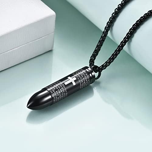 Rnivida Cross Urn Ashes Pendant Necklace for Men