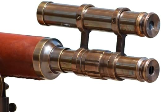 Antique Brass Telescope with Adjustable Tripod Vintage Nautical Decor