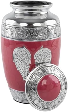 Angel Wings Cremation Urn for Human Ashes - Large Pink Urn