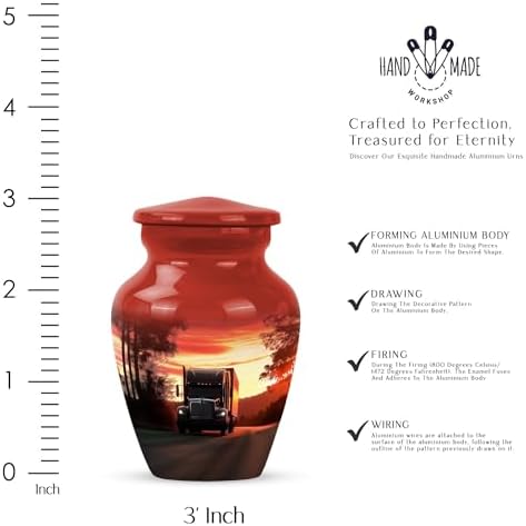 3 Inch Small Cremation Urn - Elegant Burial Urn for Ashes