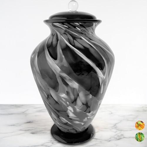 Hand Blown Glass Urn for Ashes - Adult Size