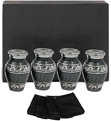 Forever Lane Keepsake Cremation Urns Set of 4 with Velvet Box