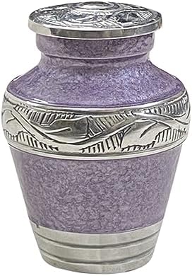 BOLD DIVINE Purple Textured Cremation Urn Velvet Bag Funnel Included