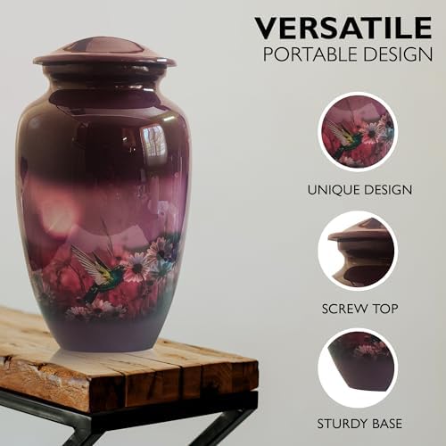 Elegant Brass Cremation Urn with Velvet Cover