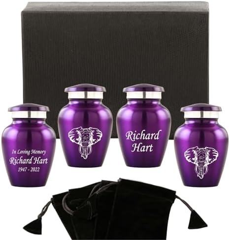 Personalized Guardian Elephant Cremation Urn for Adult Ashes - Decorative Urns for Human Remains