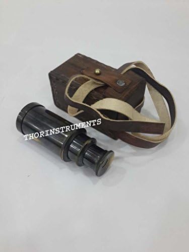 Antique Nautical Brass Pirate Spyglass Telescope Decor