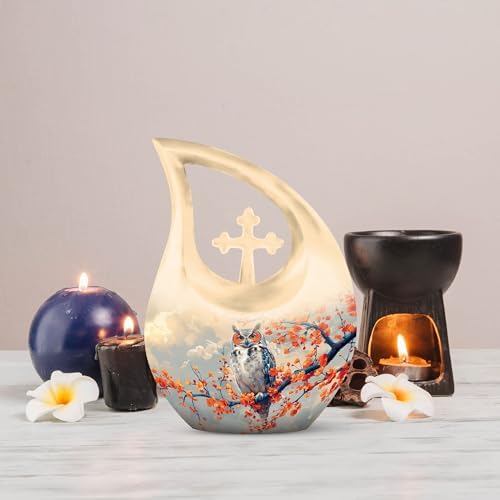 JAGLASH Owl Cremation Urns for Human Ashes Adult Men Women
