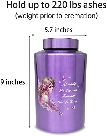 220 Lbs Large Cremation Urn for Adult Ashes Fairy Decorative Urn