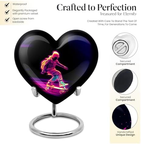Skateboard Cremation Urn For Human Ashes - 3 Inch