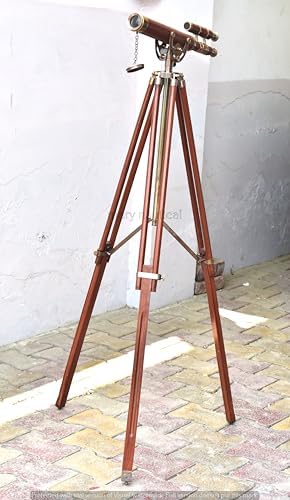 Mary Nautical Brass Floor Standing Telescope With Stand