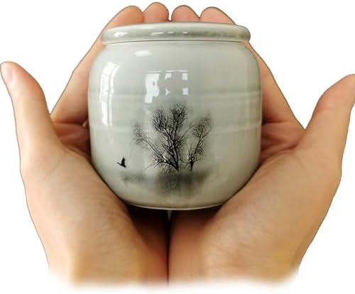 Small Cremation Urns for Human and Pet Ashes - Tree of Life Decorative Keepsake Urn with Case and Velvet Pouch