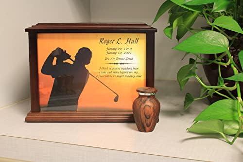 Walnut Wood Keepsake Cremation Urn - 3 Cubic Inch Capacity